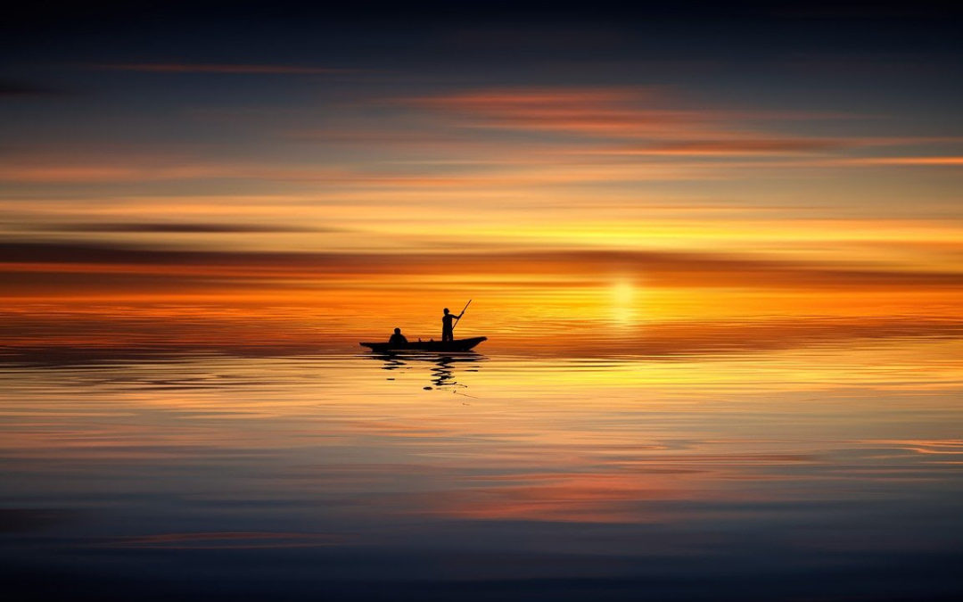 boat and sunrise